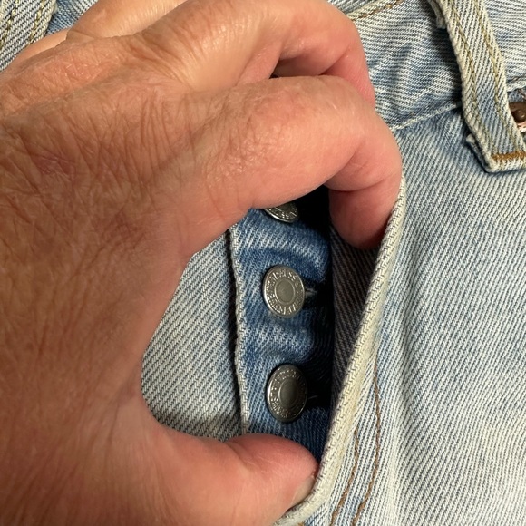 Men's Light Blue Distressed Jeans - Picture 3 of 6